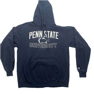Penn State Champion Hoodie Pullover Mens Sweatshirt Nittany Lions sz Large Blue